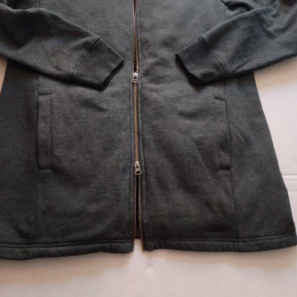 L.L. Bean 1912 Sherpa-Lined Full-Zip Long Sweatshirt Charcoal Women’s Size M - Picture 6 of 16